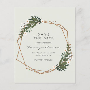 Gold Geometry Boho Budget Wedding Enregistrer la d