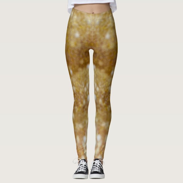 Gold Glitter Slime Leggings (Devant)
