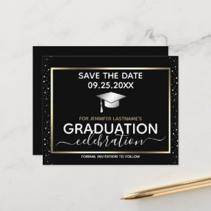 Gold Graduation Enregistrer la date Budget de l'in