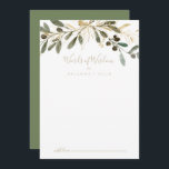 Gold Green Mariage Mots de sagesse carte conseil<br><div class="desc">Cette carte de conseil de sagesse mariage de verdure dorée est parfaite pour un mariage moderne. Le design présente un charmant feuillage artistique vert et or. Ces cartes sont parfaites pour un mariage, une douche nuptiale, un baby shower, une fête de remise de diplômes et plus encore. Personnalisez les cartes...</div>