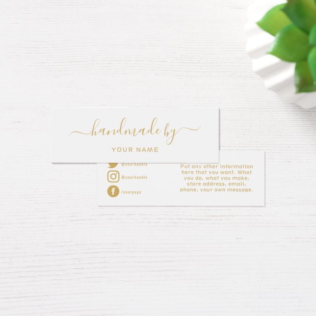 Gold Handmade by, carte d'insertion sur les réseau (Bureau)
