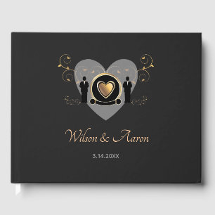Gold Heart Homme Mariage   Livre d'or