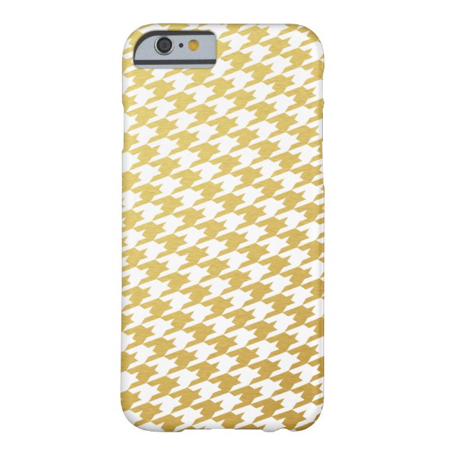 Gold Houndstooth Motif iPhone 6 Coque (Dos)
