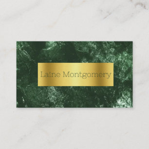 Gold & Hunter Green Classic Carte de visite marbré