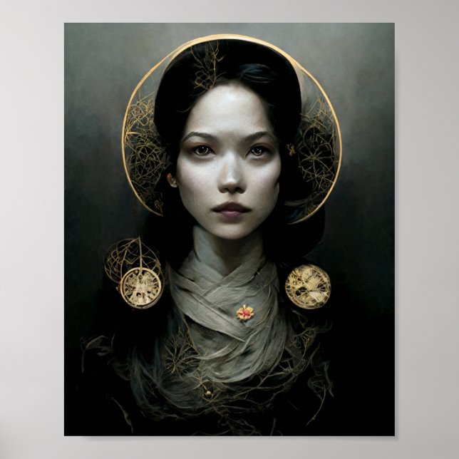 Gold in the Grey Imaginaire Scifi Art Poster (Devant)