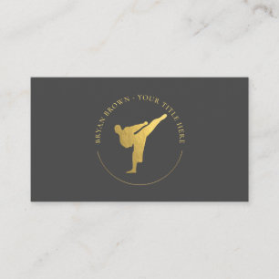 Gold Kickboxing - Karate Logo Carte de visite