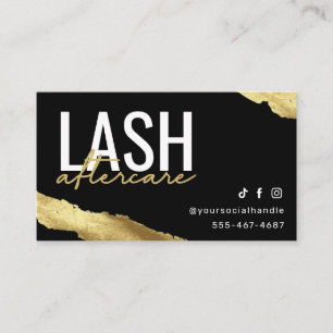 Gold Lash Extensions Carte de post-soins