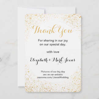 Gold Leaf Spry Merci carte de note