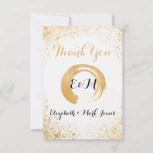 Gold Leaf Spry Merci carte de note