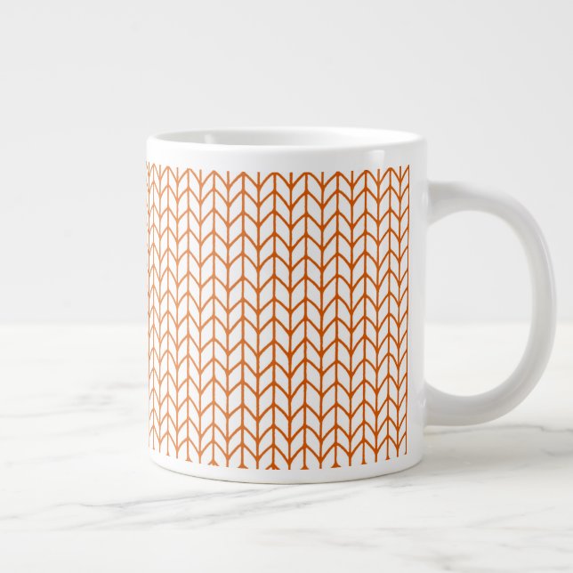 GOLD LINE KNIT Big White Mug (Droite)