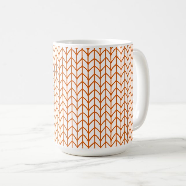 GOLD LINE KNIT Tall White Mug (Devant droit)