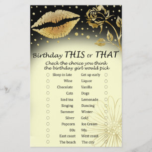 Gold Lips Anniversaire ce ou ce jeu