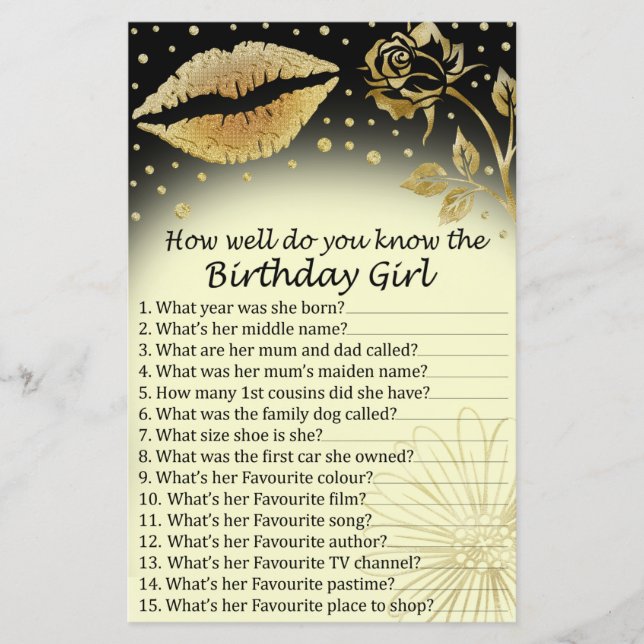 Gold Lips Comme vous connaissez bien la fille d'an (Devant)