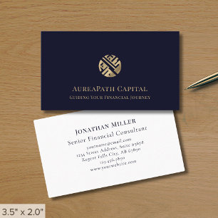 Gold Logo Cartes de visite financiers