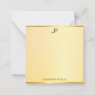 Gold Look Modèle Monogramme moderne Simple élégant