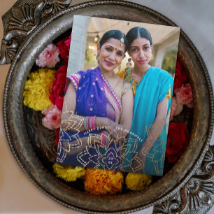 Gold Lotus Happy Diwali Carte photo