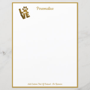 Gold Love votre animal de compagnie Empreinte de p