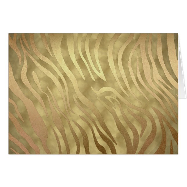 Gold Luxueux Zebra Jungle Safari Glam (Devant Horizontal)