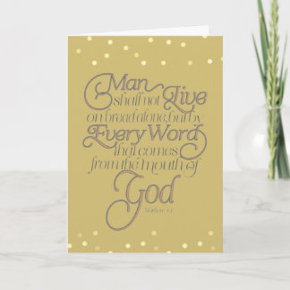 Gold Matthieu 4:4 Carte Parole de Dieu