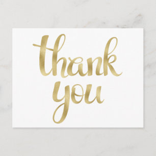 Gold merci cartes postales, police de feuille