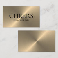 Gold Metal Effet Boissons gratuites Carte de bille