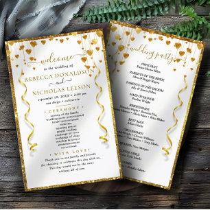 Gold Modern Elegant Calligraphie Programme de mari