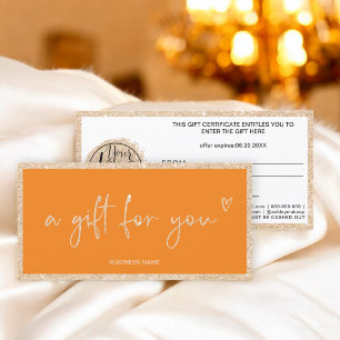 Gold parties scintillant coeur orange logo certifi