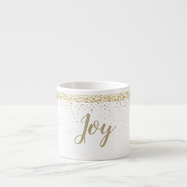 Gold Peitite Stars Joie Espresso Mug (Devant)