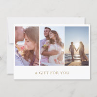 Gold Photo Collage Photographie Certificat cadeau
