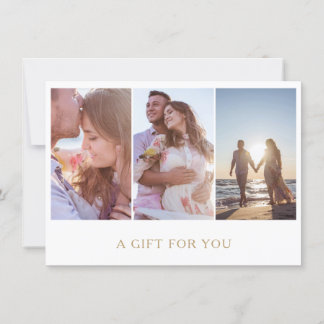 Gold Photo Collage Photographie Certificat cadeau