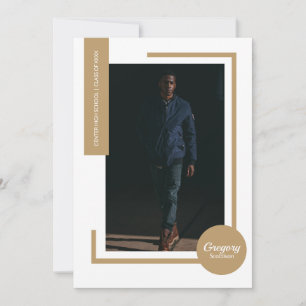 Gold Photo Ultra Modern Photo Invitation