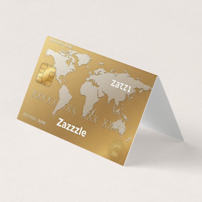 Gold Premium carte de visite horizontal (Devant)