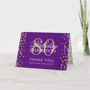 Gold Purple 80e anniversaire Merci Parties scintil