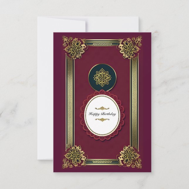 Gold Purple Luxury Invitations Anniversaire (Devant)
