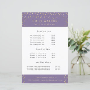 Gold Rain baisse Faux Foil Service et Flyer de pri