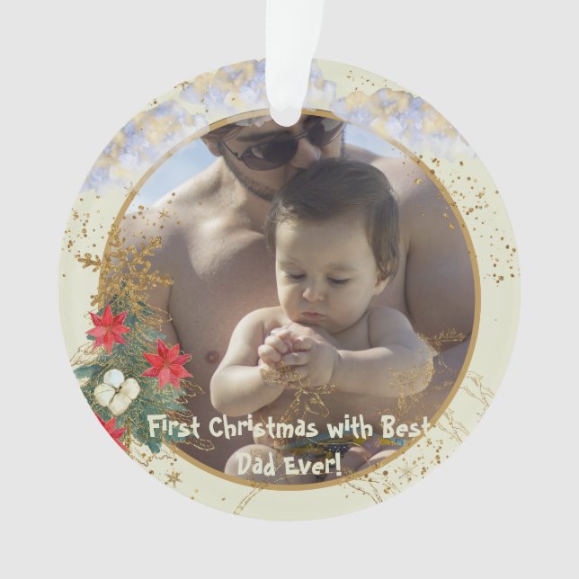 Gold Red Poinsettia Arbre étincelle Meilleure phot (devant)