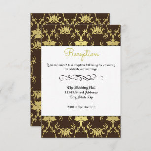 Gold Retro Formal Flouring - Invitation à la récep