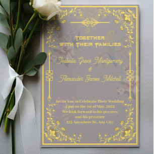 Gold Royal Wedding Invitations personnalisable