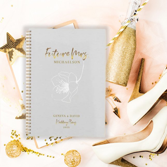 Gold Script Future Mme Dove Grey Wedding planner (Créateur téléchargé)
