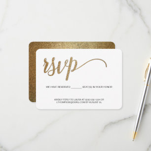 Gold Script RSVP sans envoi Siège réservé