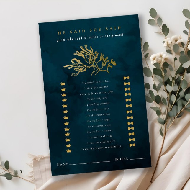 Gold Seaweed Il A Dit Qu'Elle A Dit Fête des marié (Créateur téléchargé)