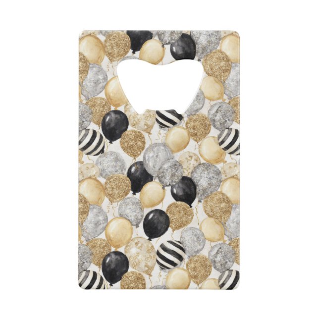 Gold Silver Black Balloons New Year Celebration (Devant)