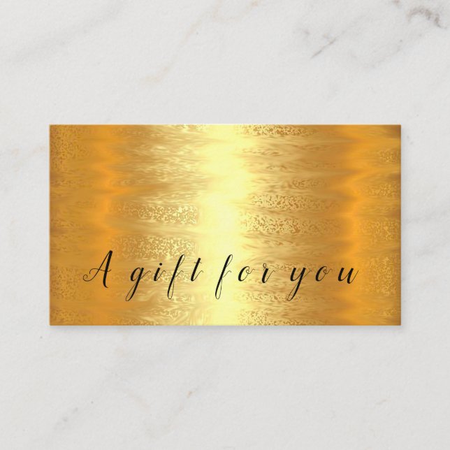 Gold Simply Gift Certificat maquillage Beauté (Devant)