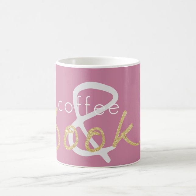 Gold Sparkle Café et livres Coffee Mug (Centre)