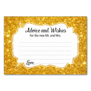 Gold Sparkle Mariage Conseils et cartes de souhait