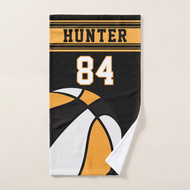 Gold Sport 🏀 basket-ball | Texte do-it-yourself (Serviette à main)