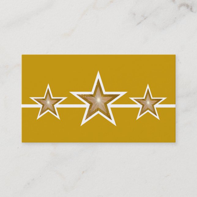 Gold Star 3 étoiles or carte de visite (Devant)