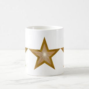 Gold Star 3 étoiles tasse blanche