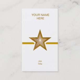 Gold Star ligne or carte de visite blanc vertical
