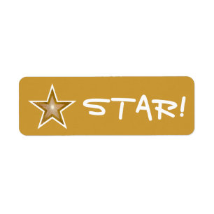 Gold Star "STAR" étiquette petit or